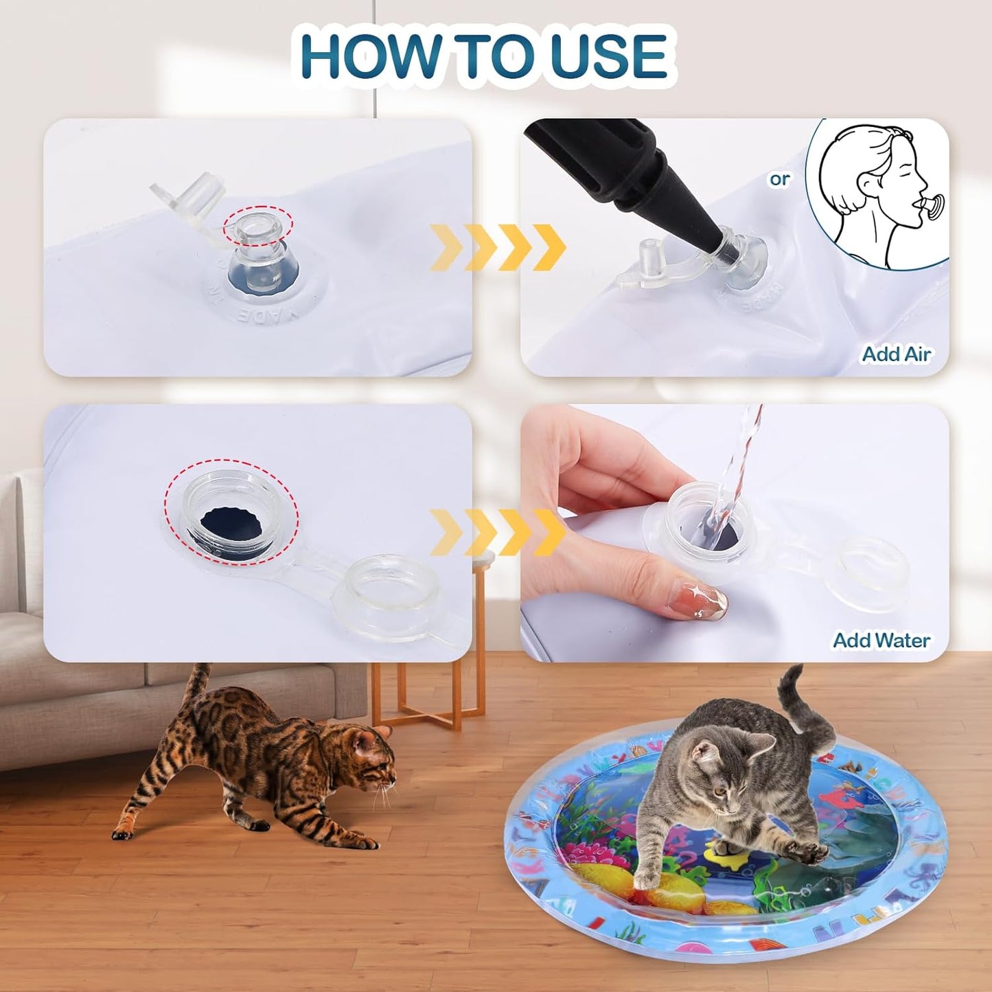 Interactive Cat Water Playmat