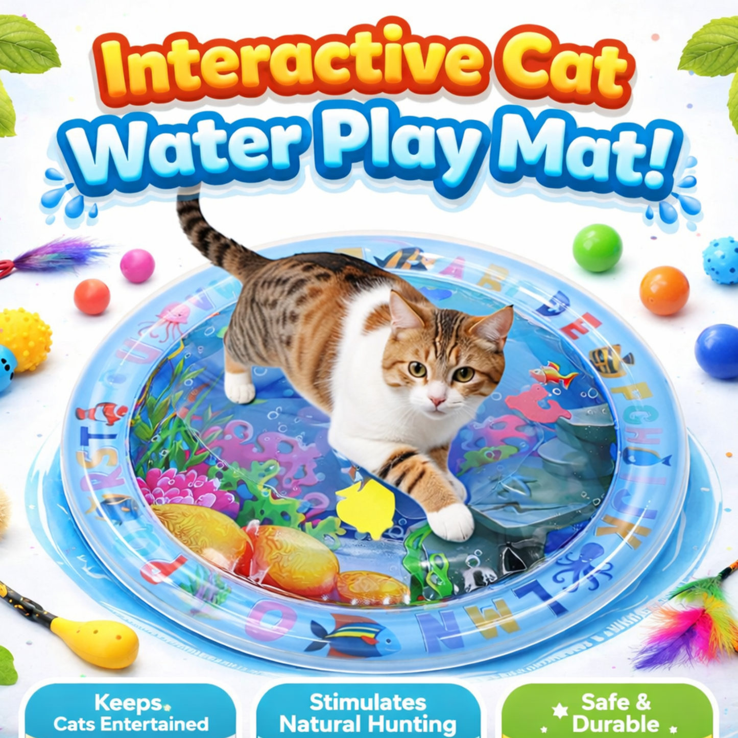 Interactive Cat Water Playmat