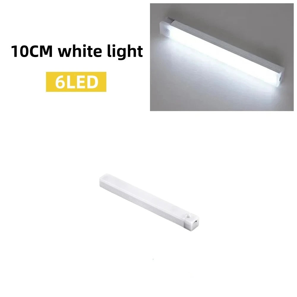 Wireless USB Rechargeable Motion Sensor LED Bar Light Induction Night Light Portable Cordless Magnetic Cabinet Lamp for Kitchen