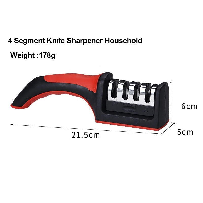 3-Segment Knife Sharpener Knife Sharpeners for Kitchen Knives Stainless Steel Three-Purpose Sharpening Stone for Kitchen Tools